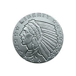 1/2 oz Round Indian Incuse