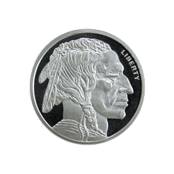 1/10 oz Silver Round Buffalo Design