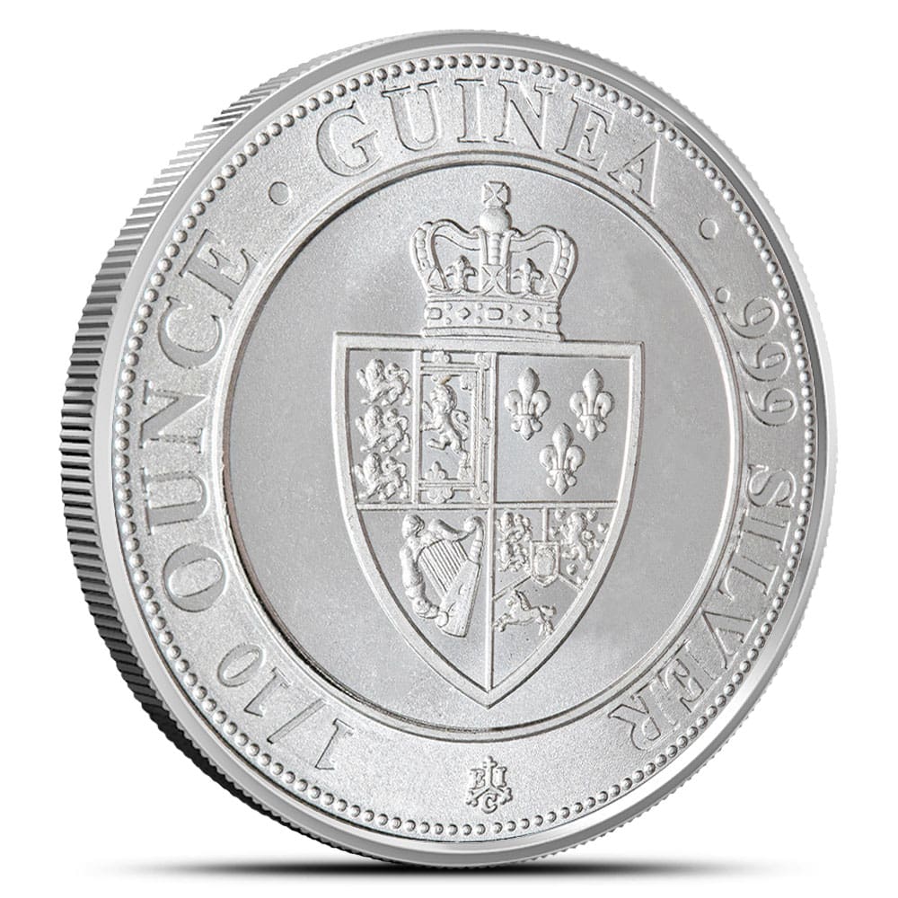 2023 1/10 oz St Helena Silver Spade Guinea Shield Coin - .999 Fine Silver