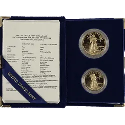 2 Piece - 1.5 oz American Gold Eagle Proof Set (Original Packaging)