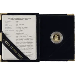 1/10 oz American Gold Eagle Proof Coin (W/Original Packaging)
