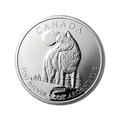 2011 - 1 oz Silver Wildlife Series - Canadian Wolf