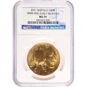 1 oz American Gold Buffalo Early Release - NGC or PCGS-MS70 (Varied Year)