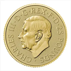 2025 Great Britain 24k Gold Britannia - King Charles III - 1/4 oz (BU)