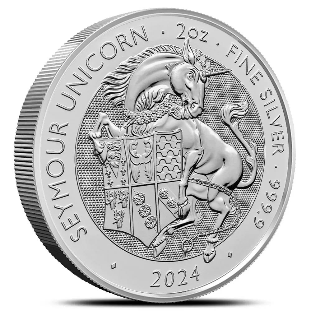 2024 2 oz Great Britain Tudor Beasts Seymour Unicorn Silver Coin
