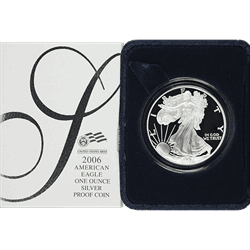 1 oz American Silver Eagle Proof in Capsule and Box