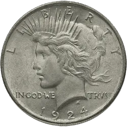 Silver Peace Dollar AU - Various Dates
