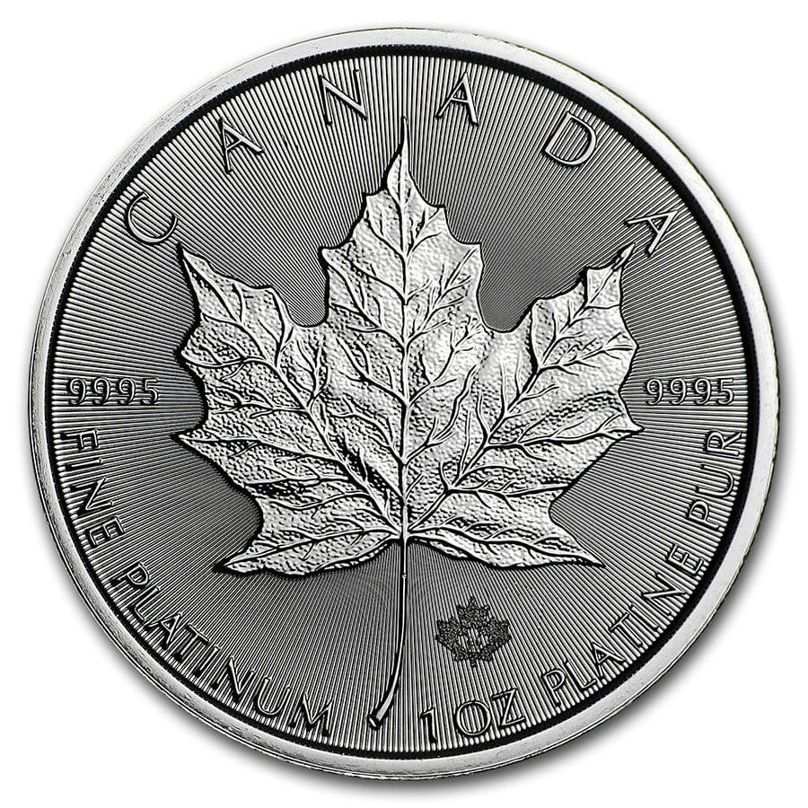 1 oz Platinum Canadian Maple Leaf - Varied Dates