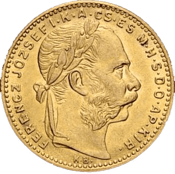 Hungary 8 forin-20 francs gold 1870-1890