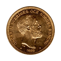 Sweden 20 Kronor Gold 1873-1876 (BU)