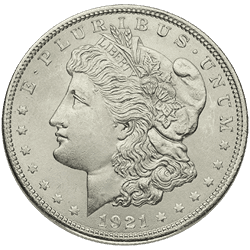 Morgan Silver Dollar 1921 - BU