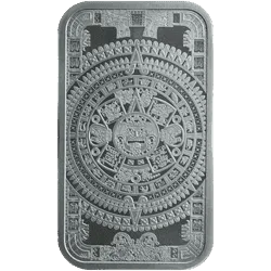 1 oz Silver Bar - Aztec Calendar