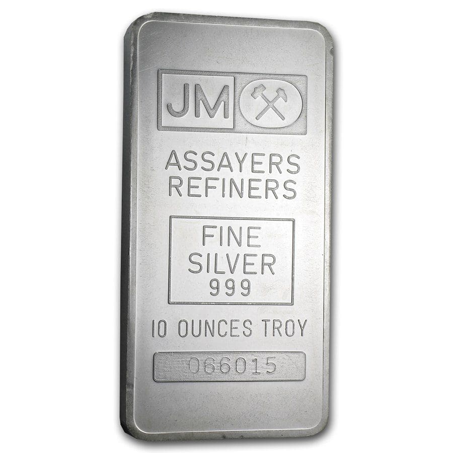 10 oz Silver Bar - Johnson Matthey