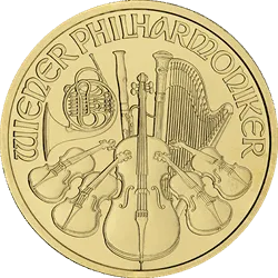 1 oz Austrian Gold Philharmonic - Varied Year (BU)