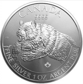 2019 1 oz Canadian Silver Grizzly