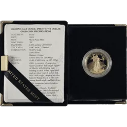 1/2 oz American Gold Eagle Proof Coin - With Original Packaging