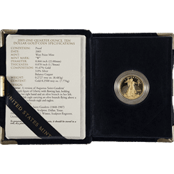 1/4 oz American Gold Eagle Proof Coin (With Original Packaging)