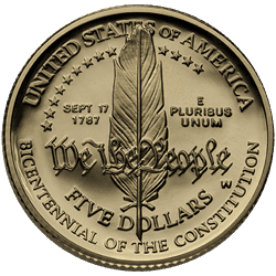$5 Modern Gold Commemorative Coin (Varied Style)