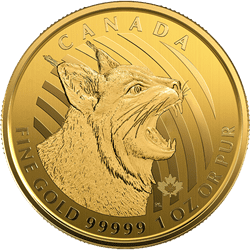 2020 1 oz Royal Canadian Mint Gold Bobcat