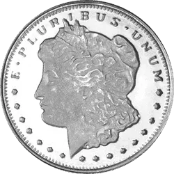 1/10 oz Silver Round Morgan Design