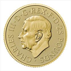 2025 Great Britain 24k Gold Britannia - King Charles III - 1/4 oz (BU)