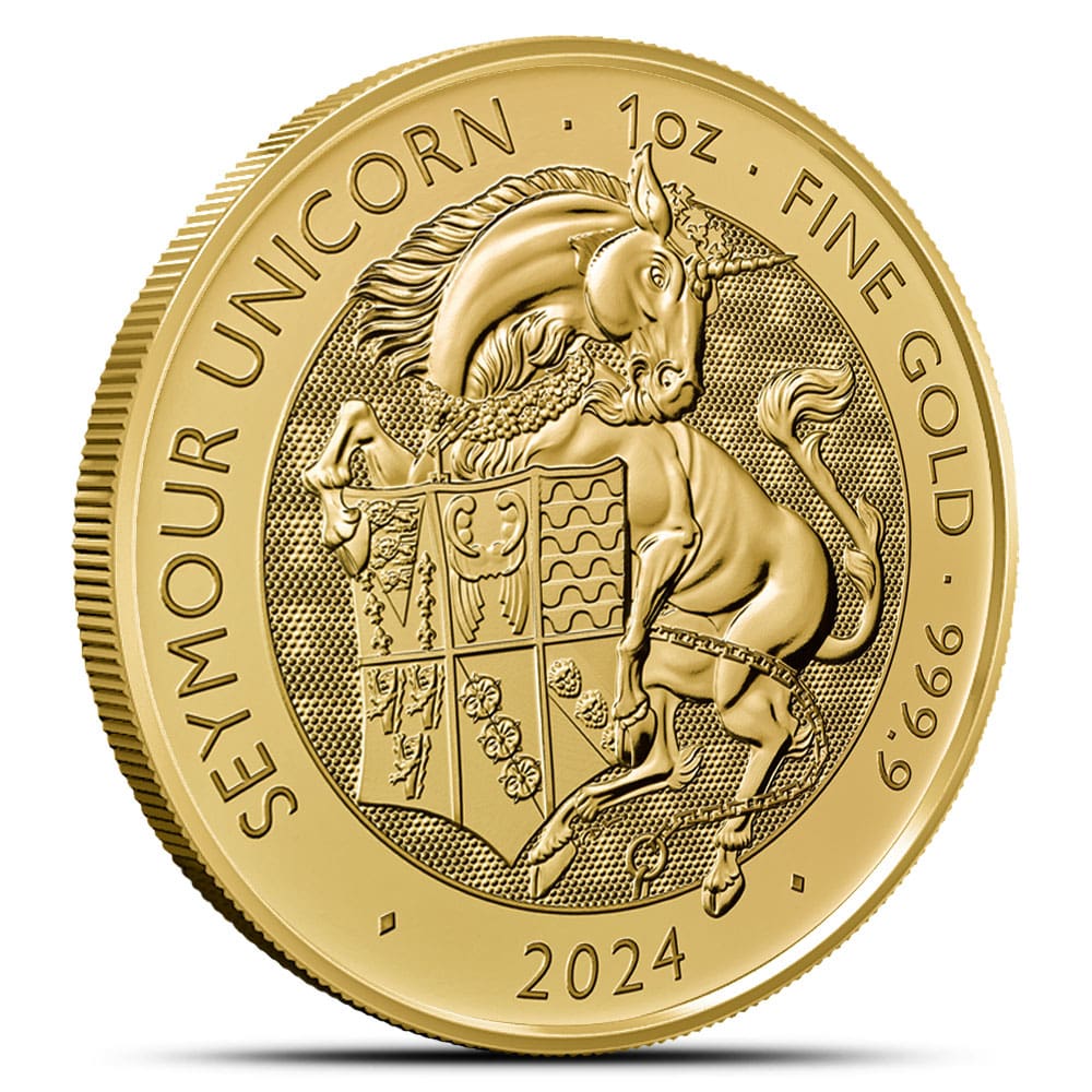 2024 1 oz Tudor Beasts Gold Unicorn Coin - Royal Mint