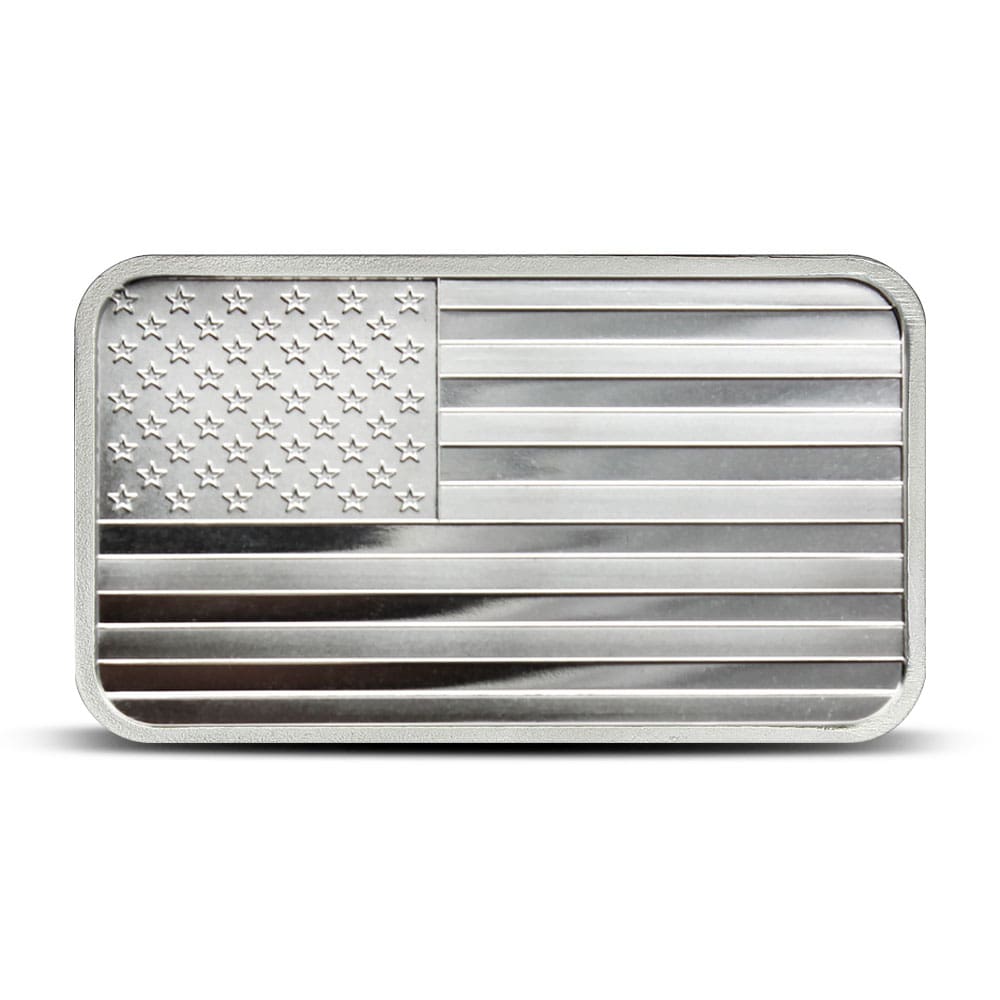5 oz STM Silver Flag Bar - American Heritage Series