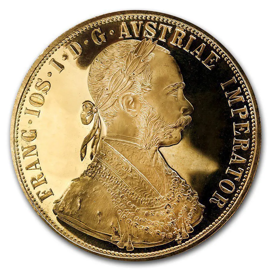 4 Ducat Austrian and Dutch Gold Coin 1915 Restrike (AU/BU)