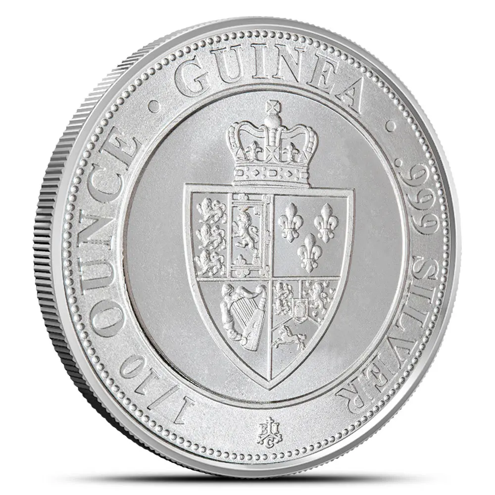 2023 1/10 oz St Helena Silver Spade Guinea Shield Coin - .999 Fine Silver