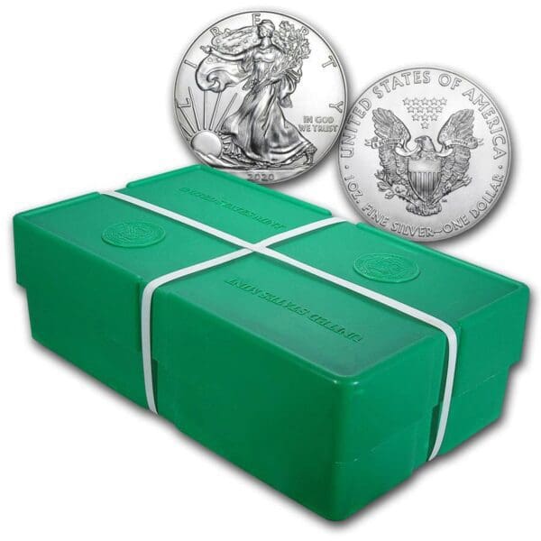 2020 American Silver Eagles Monster Box of 500 Coins- BU