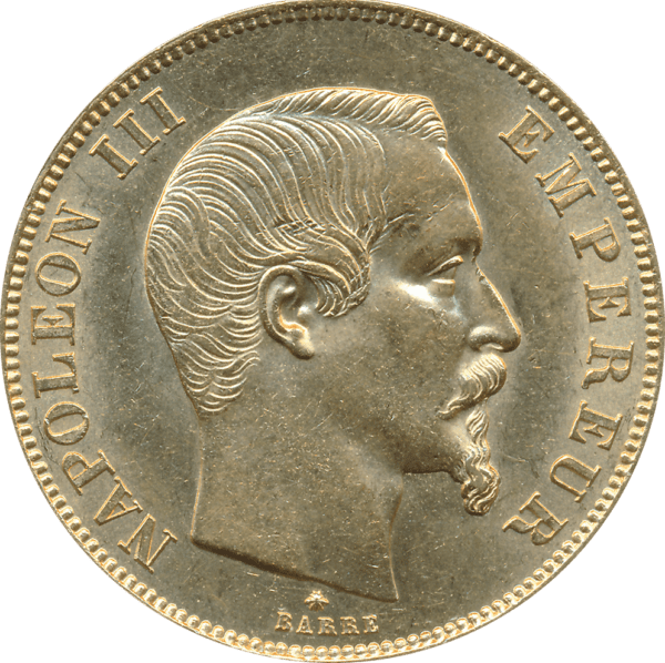 France 50 Francs Gold Coin Napoleon III