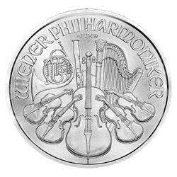 1/25 oz .9995 Fine Platinum Bullion AUSTRIA PHILHARMONIC Coin 2021