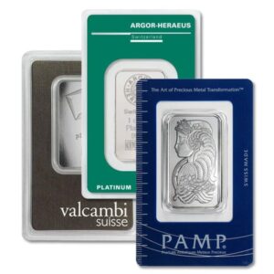 1 oz Platinum Bar - Varied Mint - With Assay Card (BU)