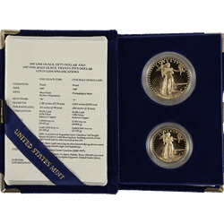 2 Piece - 1.5 oz American Gold Eagle Proof Set (Original Packaging)