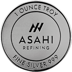1 oz .999 Silver Round Asahi Refinery
