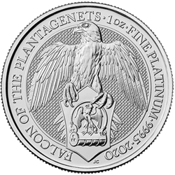 2020 1 oz Platinum Queens Beast Falcon