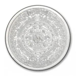 5 oz Aztec Calendar Silver Rounds