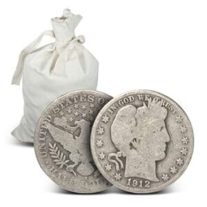 90% Silver Barber Half-Dollars $100 Face - Avg. Circulation