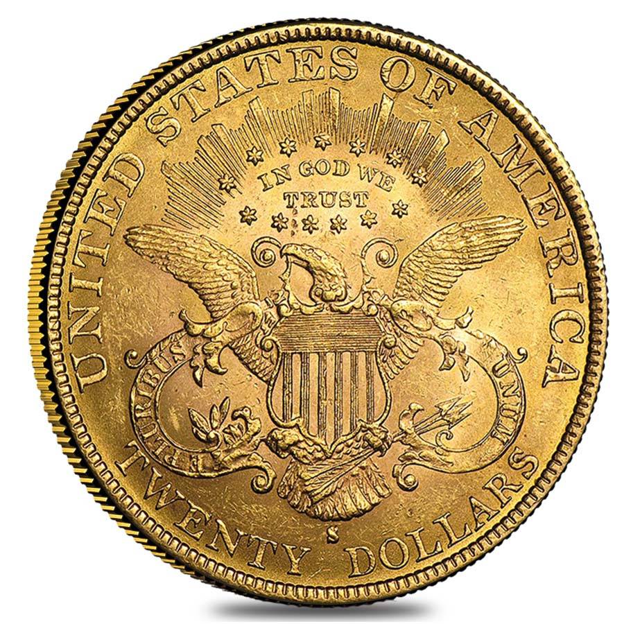 Buy 20 Liberty Double Eagle Gold Coin MS64 (18501907) Rare Pre