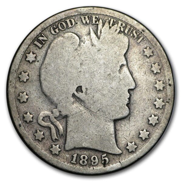 90% Silver Barber Half-Dollars $1 Face Value - Good/Very Good Condition