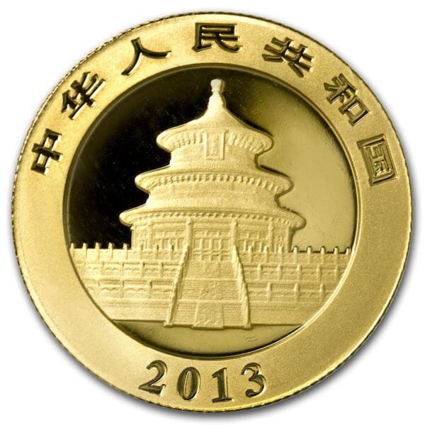 2013 - 1 oz Chinese Gold Panda - Image 2