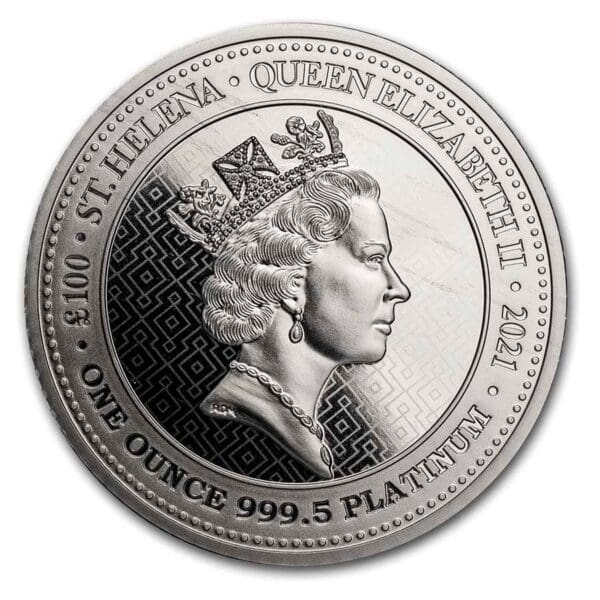 2021 St. Helena 1 oz Platinum Queen's Virtues - Victory Series - Image 2