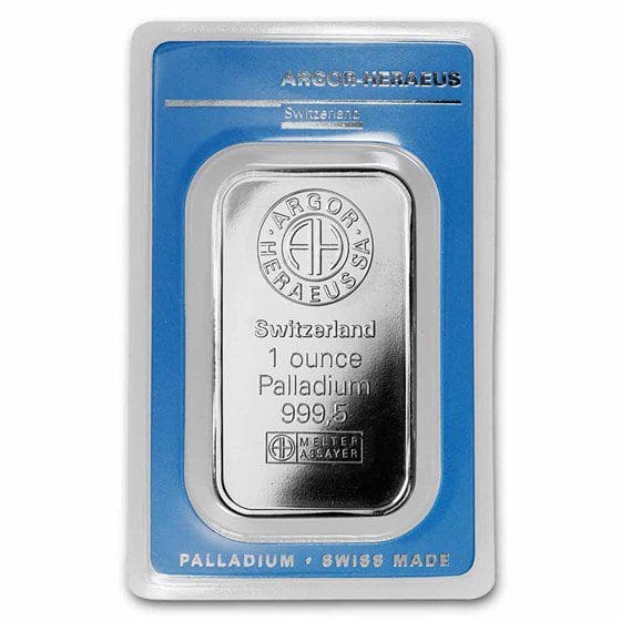 Buy 1 oz Suisse Palladium Bar - Argor-Heraeus (Carded) - Guidance