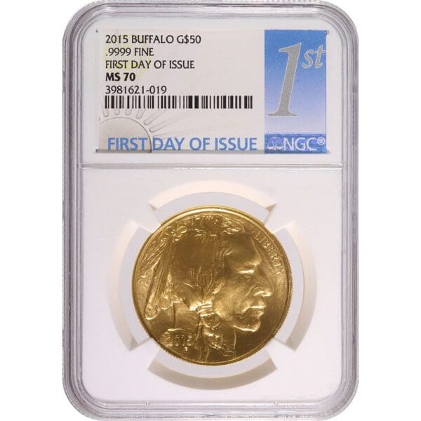 1 oz American Gold Buffalo First Day of Issue - NGC or PCGS-MS70 (Varied Year)