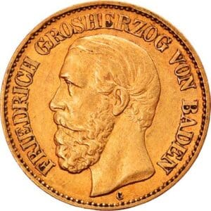 10 Mark Gold Coin German State Baden - Friedrich I (1875-1888)