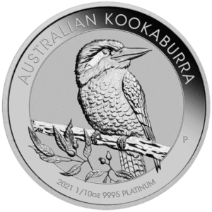 2021 1/10 oz Australian Platinum Kookaburra (Sealed Capsule)