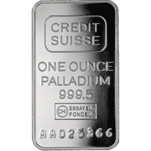 Random Brand 999.5 Fine Secondary Market Palladium Bar 1 oz 