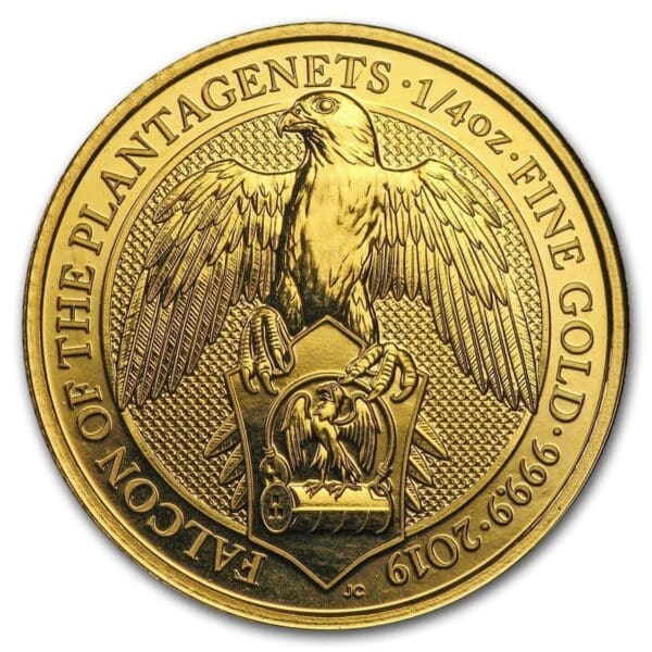 2019 1/4 oz Gold Queens Beasts Coin - The Falcon
