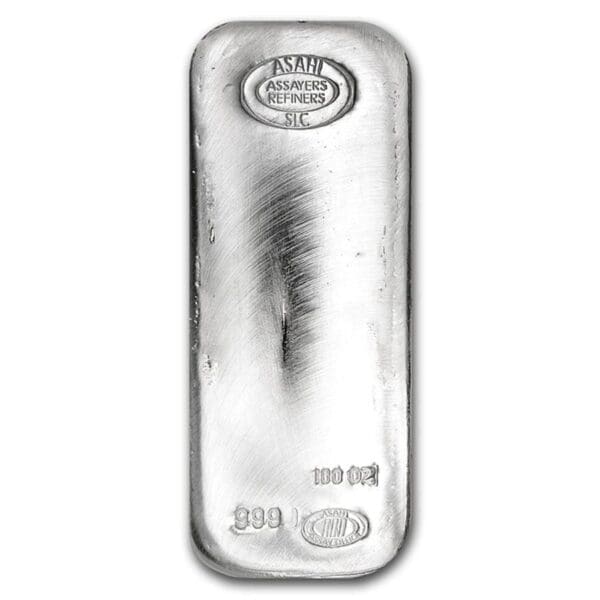 100 oz Asahi Mint Silver Bar