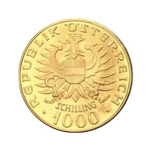 1000 Austrian Schillings Gold Coin - Varied Year